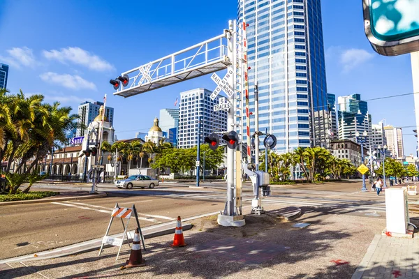 San Diego'da demiryolu Geçidi — Stok fotoğraf