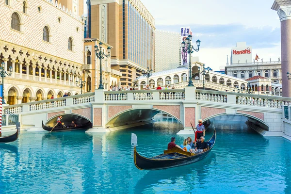 Venezia resort a Las Vegas con in gondola — Foto Stock