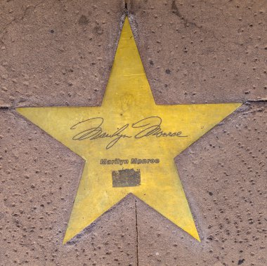 yıldız marilyn monroe kaldırımda Phoenix, arizona.