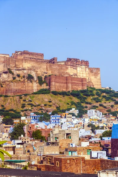 Jodhpur, Rajasthan mavi şehir görünümü — Stok fotoğraf