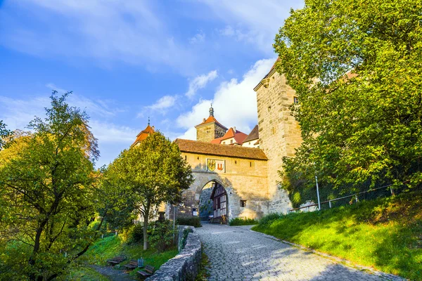 Rothenburg ob der tauber, oude beroemde stad uit de Middeleeuwen — Stockfoto