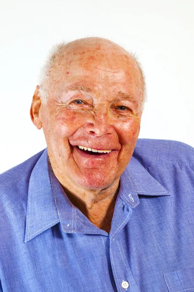 Portrait of laughing happy elderly man — Stock Photo, Image