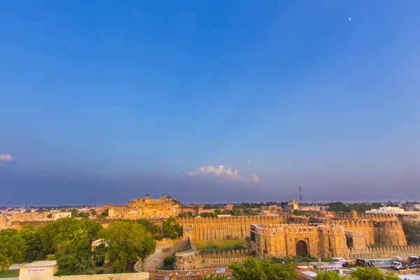 Cityscape of Bikaner, old indian City in Rajasthan with a famous — Stock Photo, Image