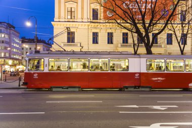 tarihi tramvay ilk dist geç öğleden sonra Viyana'da faaliyet
