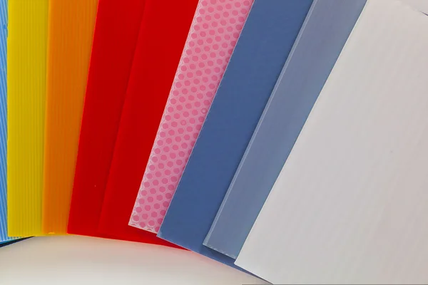 Förpackningsmaterial i olika färger — Stockfoto