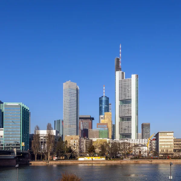 Vista do horizonte de Frankfurt, Alemanha — Fotografia de Stock