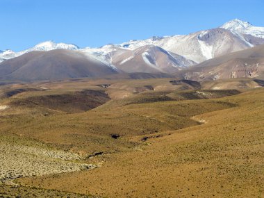 Panorama Mountain Şili atacama Çölü