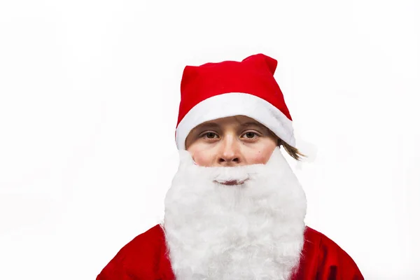 Boy dressed as Santa Claus — Stock Photo, Image