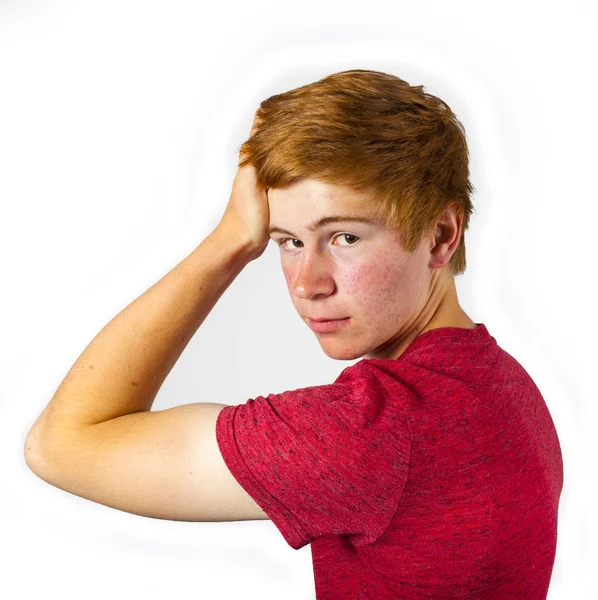 Handsome attractive young man in puberty — Stock Photo, Image