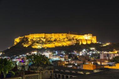 jodhpur tarihsel mehrangarh kalede gece, İstanbul, Türkiye