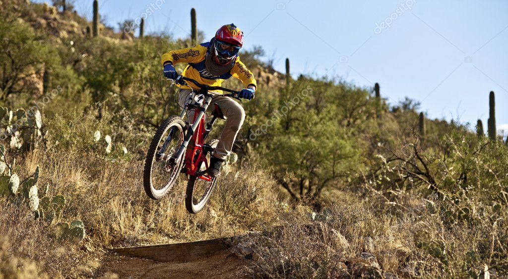 downhill bike riding