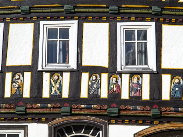 Apostel half timbered house in fairy tale town of Steinau — Stock Photo, Image