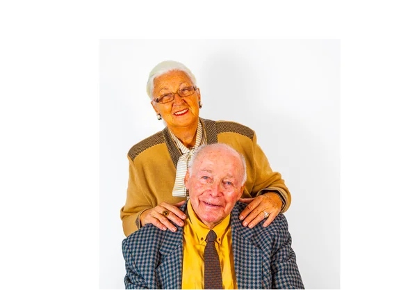 Retrato de feliz pareja de ancianos mayores —  Fotos de Stock