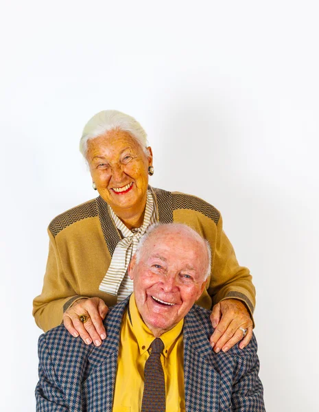 Retrato de feliz casal idoso — Fotografia de Stock