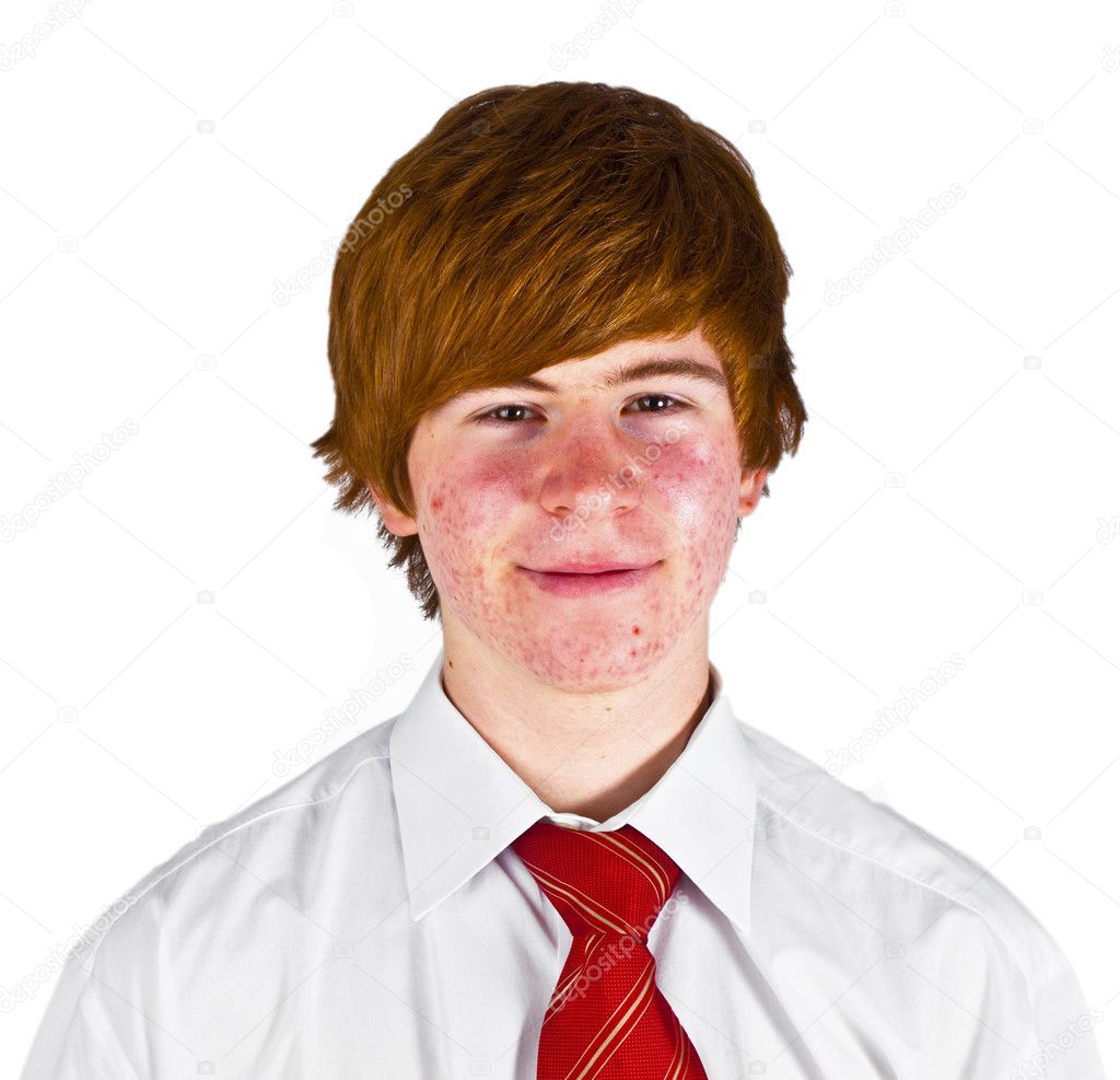 young boy with tie