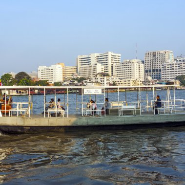 in the boat at the river Mae Nam Chao Phraya in Bangkok