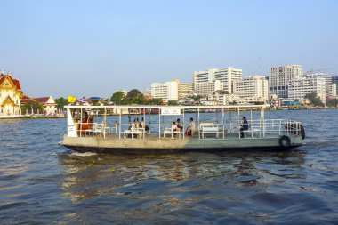 in the boat at the river Mae Nam Chao Phraya in Bangkok
