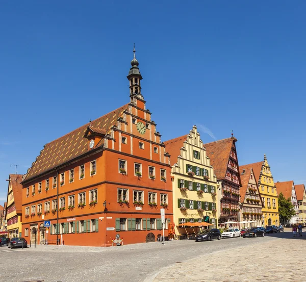 Famosa cidade medieval romântica de Dinkelsbuehl — Fotografia de Stock