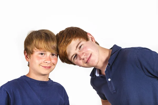 Cute handsome brothers having fun together Stock Image