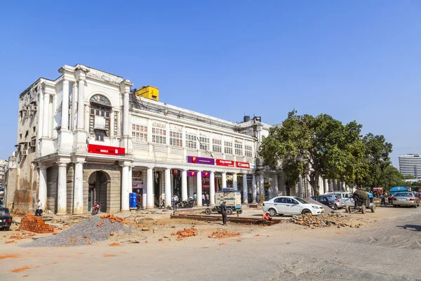 Lugar de construcción en Cannaught Place en Nueva Delhi — Foto de Stock