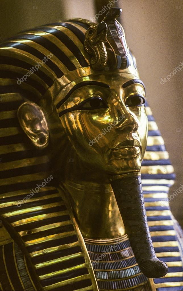 The Gold Mask of Tutankhamun in tge egyptian museum u2013 Stock 