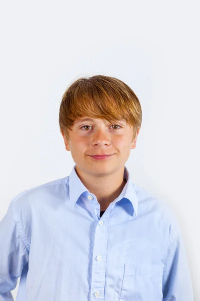 Cute young boy in studio — Stock Photo, Image