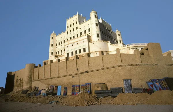 Sultáni palác, seyun, Wádí Hadramautu, Jemen — Stock fotografie