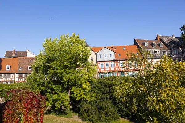 Beautiful half-timbered houses in Frankfurt Hoechst — Stock Photo, Image