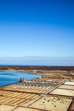 lanzarote, Kanarya Adaları, İspanya ünlü salinas de janubio