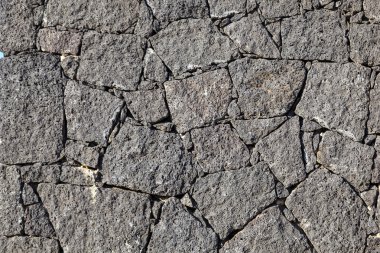 siyah volkanik kayaların doku duvar lanzarote, Kanarya ben
