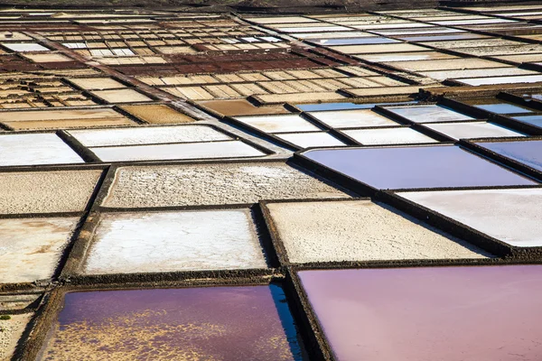 Fameuses salinas de Janubio à Lanzarote, îles Canaries, Espagne — Photo