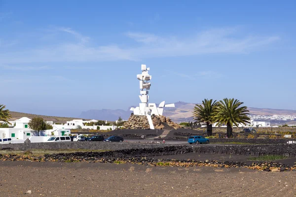 Al Campesino Anıtı Manzarası ( Lanzarote Adası İspanya ) — Stok fotoğraf