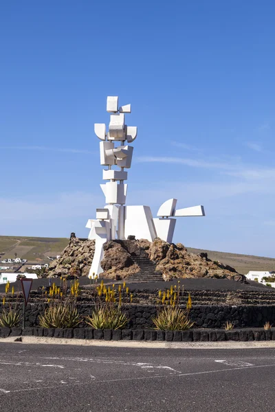 Al Campesino Anıtı Manzarası ( Lanzarote Adası İspanya ) — Stok fotoğraf