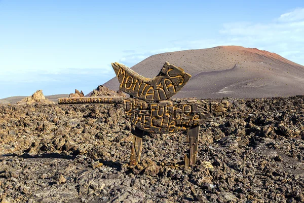 Timanfaya National Park in Lanzarote, Canary Islands, Spain — Stock Photo, Image