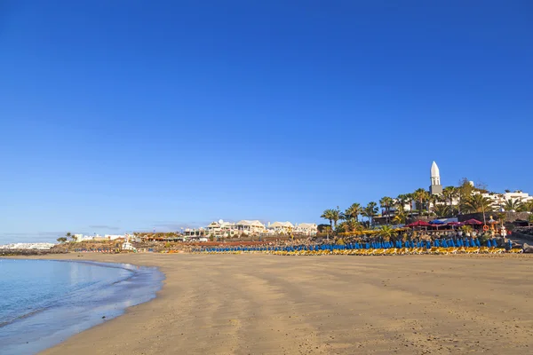 Пляж Playa Blanca без раннего утра — стоковое фото