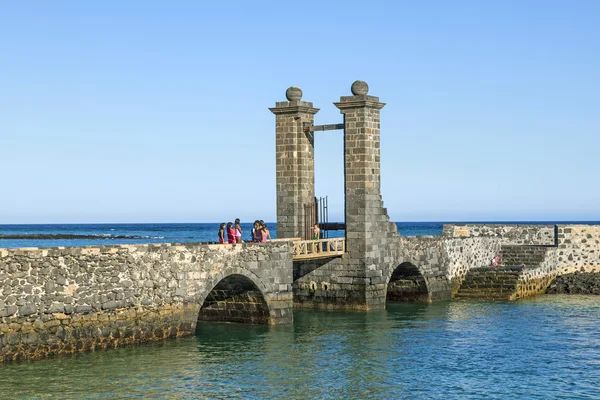 Kasteel castillo de san gabriel in arrecife, lanzarote, Canarische is — Stockfoto