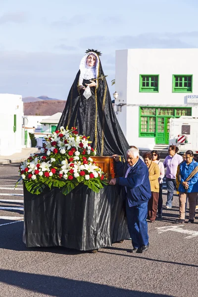 Великдень Хресний хід з Святої Марії в Yaiza, Лансароте — стокове фото