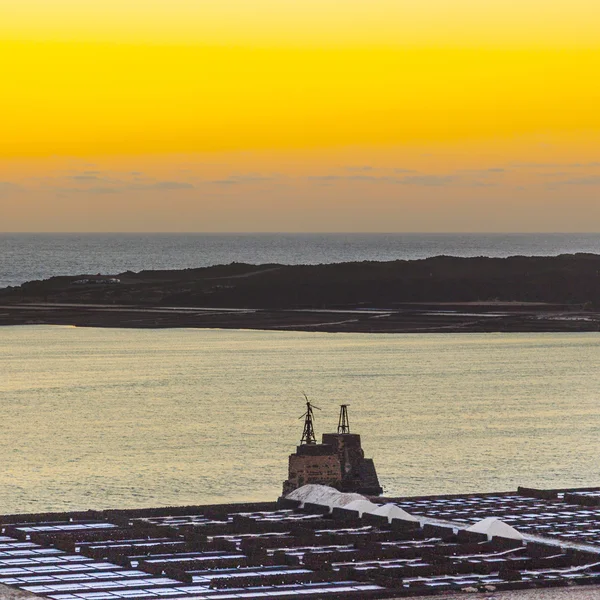 Beroemde salinas de janubio in lanzarote, Canarische eilanden, Spanje — Stockfoto