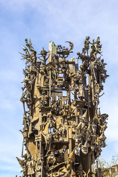 Известный карнавальный фонтан в Майнце — стоковое фото