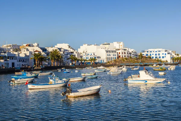 Boote in charco de san gines, alter hafen in arrecife — Stockfoto