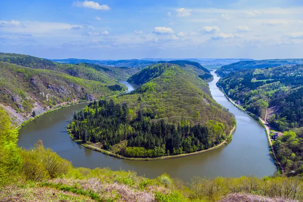 Saar loop at Cloef. A famous view point. — Stock Photo, Image