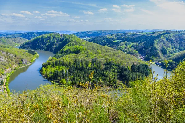 Saar loop at Cloef. A famous view point. — Stock Photo, Image