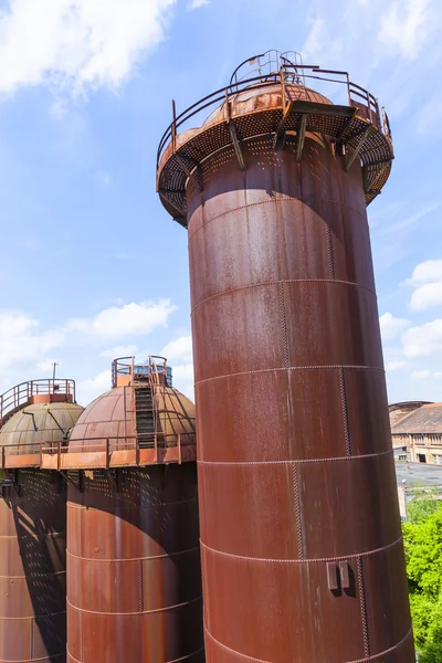 Towers of old iron works monuments — Stock Photo, Image