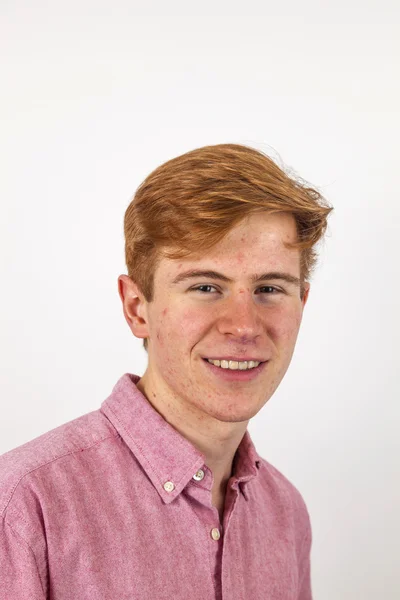 Portrait of handsome teenager with red hair — Stock Photo, Image