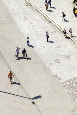 Frankfurt, Almanya - 11 Haziran: yürüyüş boyunca zeil midda içinde