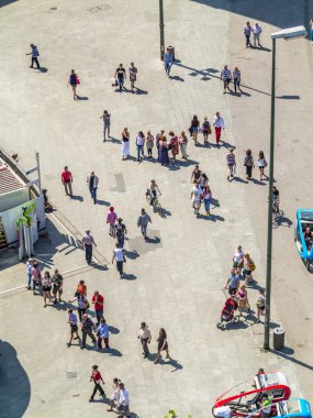 Frankfurt, Almanya - 11 Haziran: yürüyüş boyunca zeil midda içinde