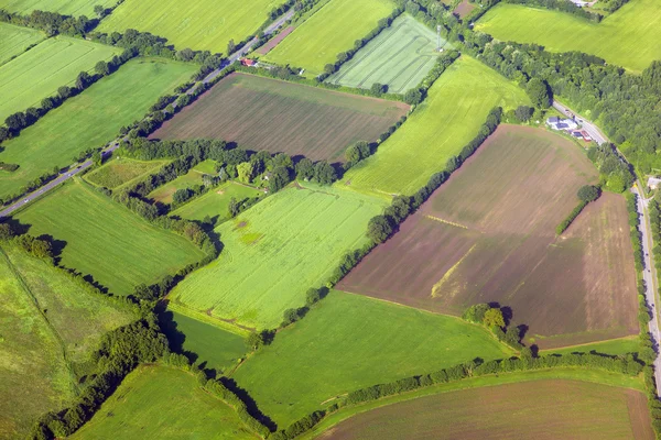 Aérea da paisagem rural perto de Hamburgo — Fotografia de Stock