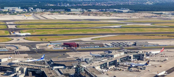 Aerial of airport Frankfurt — Stock Photo, Image