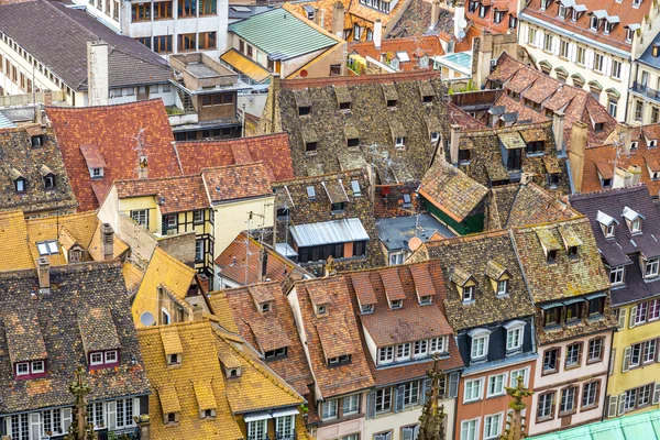 Luchtfoto van Straatsburg naar de oude stad — Stockfoto