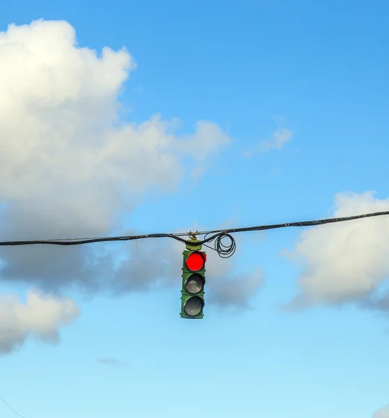 在美国的交通灯的交通规则 — 图库照片